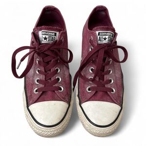 Converse All Star burgundy OX metallic size 9 women’s shoes sneakers